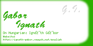 gabor ignath business card